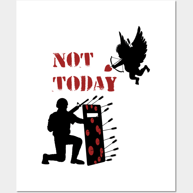 Not Today Wall Art by SPACE ART & NATURE SHIRTS 